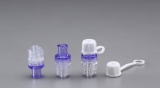 Medical one-way check valve with cap