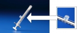 Luer lock syringe (1cc)(with injection port)